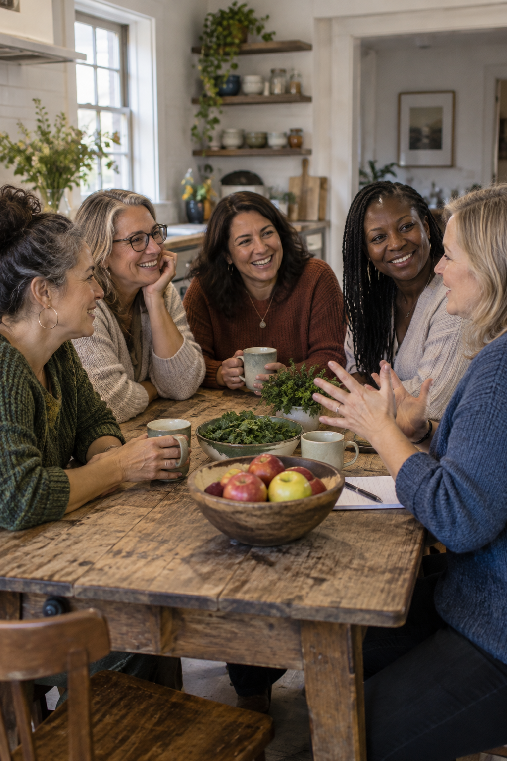 A small group around a table